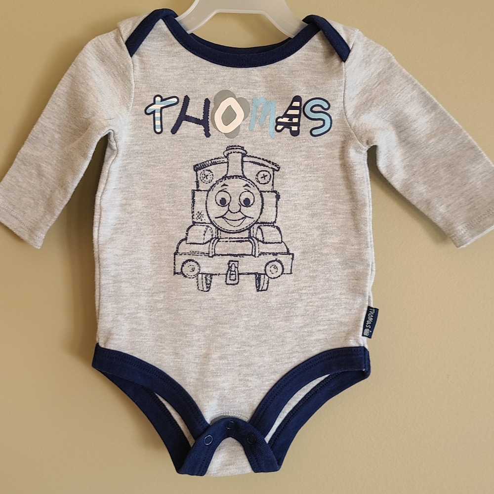 Thomas light grey long sleeved onsie/bodysuit